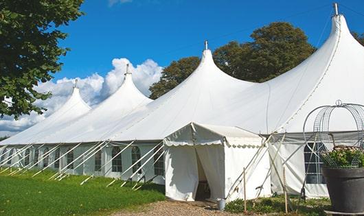 portable restrooms arranged for a event, providing quick and easy access for attendees in Halifax